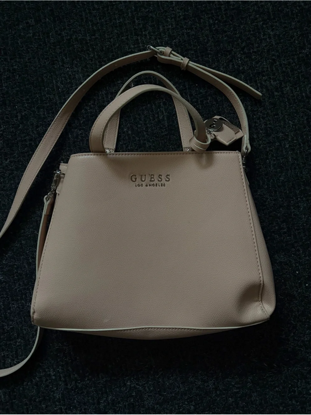 GUESS Pale Pink Structured Convertible Satchel